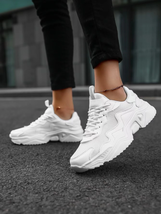Sports Shoes for Men and Women, Casual Shoes, Running Shoes, Pure White,... - £24.64 GBP