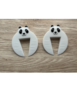 Door Pinch Guard Door Slam Stopper Cute Silicone Panda Bear Design 2 Pack - £9.40 GBP