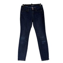 Ann Taylor LOFT Petite SZ 0P Modern Skinny Jeans Low-Rise Dark Wash Whiskered - £14.85 GBP
