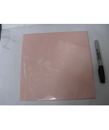 8.5&quot; PINK marble plastic TILE Mid Cent Sculptured Beauty Viro Glas Kitch... - $27.83 CAD