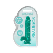 Realistic Dildo With Balls 6&quot; Turquoise - £12.96 GBP