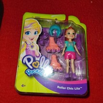 Polly Pocket Roller Chic Lila Doll Figure &amp; Accessories By Mattel - £6.85 GBP