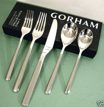 Gorham Carrie 5 Piece Place Setting 18/10 Stainless Flatware Set New - £23.89 GBP