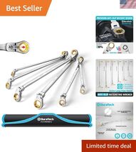 Extra Long Anti-Slip Flex-Head Ratcheting Wrench Set, Double Box End Wre... - $102.46