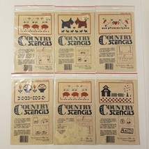 Set Of 6 Vintage Country Stencils by Regency Mills Inc USA  - $19.99