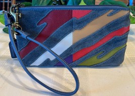 Coach 7135 Soho Brushstroke Suede Patchwork Wristlet Italy Vintage 2003 Rare - £87.12 GBP