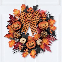 2 Pack 20-Ft Lighted Fall Maple Leaf Garland Timer Fall Autumn Door Wall... - £19.74 GBP