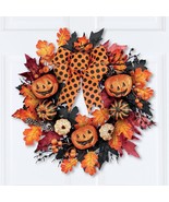 2 Pack 20-Ft Lighted Fall Maple Leaf Garland Timer Fall Autumn Door Wall... - £19.74 GBP