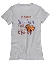 Basketball Mom T Shirt There&#39;s This Boy - Basketball Ash-W-Tee - £16.79 GBP