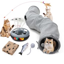 TSEB4TEP Cat Tunnel, Indoor Cat Toy, Roller Track Cat Toy, Collapsible S-Shaped - £21.40 GBP