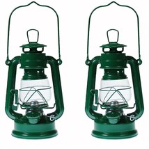 2 - Hurricane Kerosene Oil Lantern Emergency Hanging Light Lamp - Green - 8&quot; - £19.63 GBP