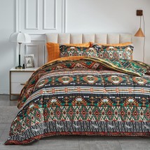 Boho Bed In A Bag 6 Pieces Twin For Kids, Southwestern Bohemian Tribal Striped P - £81.58 GBP