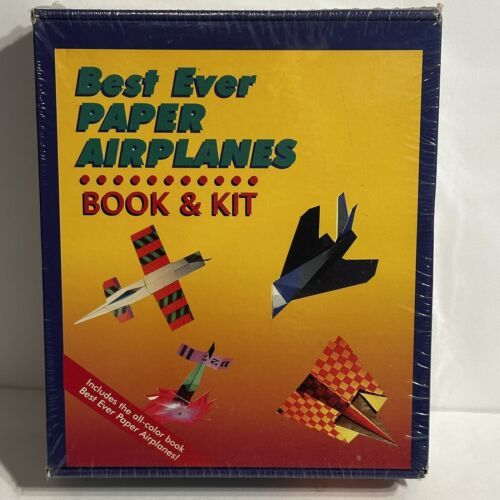 Vintage Best Ever Paper Airplanes Book &amp; Kit by Norman Schmidt (1994) Ne... - $27.09