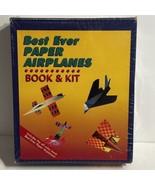 Vintage Best Ever Paper Airplanes Book &amp; Kit by Norman Schmidt (1994) Ne... - $516.73 MXN
