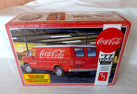 AMT 1/25 scale model kit 1977 Ford Coca-Cola Delivery Van 2 cases pop machine. - £15.92 GBP