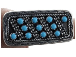 sz8.25 Sleeping Beauty Turquoise and Sterling silver Native American ring - $321.75