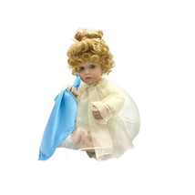 Doll 1991 Cindy M. McClure 9” Porcelain Crying curly blonde Vintage - £19.53 GBP