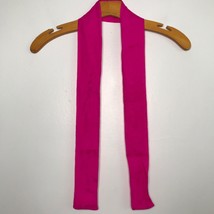 Vintage Sash Silk Scarf Pink 2.5&quot; x 45&quot;  Equestrian Horses Jacquard Twil... - $11.19