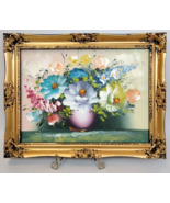 Original Impasto Oil Painting Flowers Still Life 18x14 Gold Framed Flora... - €73,06 EUR