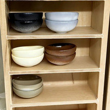 Dollhouse Bowls Resin Vintage Stoneware Earthenware Design Set of 4 1/12... - $74.41 MXN