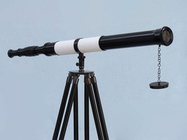 Nautical Decoration Telescope With Stand Brass Harbor Master Telescope Size 39&quot; - £159.47 GBP