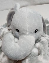 HB Hudson Baby  Grey Elephant Lovey Security Blanket Soft Toy 14X14 - £10.03 GBP