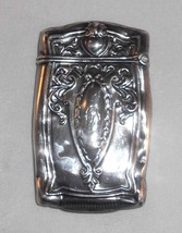 Antique Sterling Silver Match Safe or Vesta Repousse Escutcheon &amp; Scroll... - £47.96 GBP