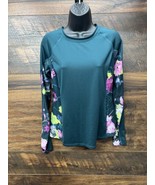 FILA Sport Women’s Running Top Med Tropical Green Mesh Sides And Sleeves... - $13.32
