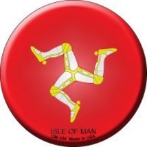 Isle Of Man  Novelty Metal Mini Circle Magnet CM-304 - £10.32 GBP