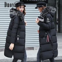 Woman Down Jackets Winter Coats 2022 Fashion Long Slim Solid Jackets Women Parka - £85.76 GBP