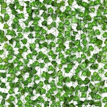 Cqure 36 Pack 252Ft Artificial Ivy Garland, Fake Vines Leaf Garland Green Leaves - £31.96 GBP