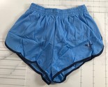 Vintage Adidas Running Shorts Mens Small 28-30 Light Blue Navy Blue Stripe - $74.55