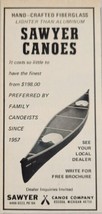 1969 Print Ad Sawyer Hand-Crafted Fiberglass Canoes Made in Oscoda,Michigan - $8.98