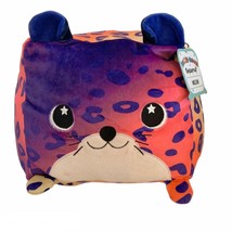 Moosh Moosh 10&quot; Square Pillow Stuffed Plush Animal Willow Cheetah Leopard New - £13.91 GBP