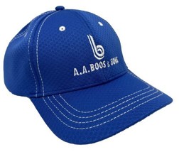AA Boos &amp; Sons Hat Cap Blue Adjustable One Size Cap America Golf Construction - £14.07 GBP