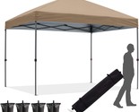 Portable Easy Outdoor Instant Shelter (10X10, Khaki) With Long Pop-Up Ca... - $142.96