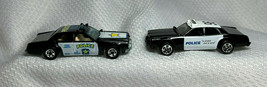 1977 Lot of 2 Mattel Hot Wheels Police Car Black/White #123 &amp; #96 Diecast Toys - £23.80 GBP