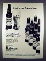 1971 Budweiser Beer Ad - Make it Your Regular - $18.49