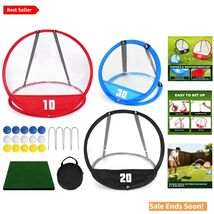 3-Piece Pop-Up Golf Chipping Net Set - Perfect for Backyard Practice - $83.11