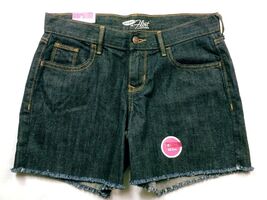 NWT Old Navy Women's The Flirt Jean Shorts Size 2 Solid Blue Raw Hem - $13.86