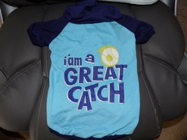GREAT CHOICE I&#39;M A GREAT CATCH BLUE DOG SHIRT SIZE L NWOT - £14.30 GBP