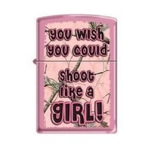 Zippo Lighter - Realtree Shoot Like a Girl Pink Matte - 853263 - £26.52 GBP