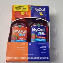 Vicks DayQuil &amp; Nyquil Kids Cold &amp; Cough Value Pack, Berry, 8 fl oz each 6/25 - £12.94 GBP