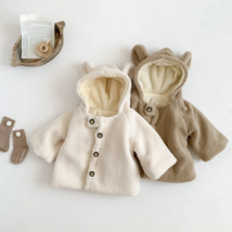 Adorable Infant Winter Hooded Cloak-Warm Baby Coat With Bear Ears For Bo... - £27.80 GBP