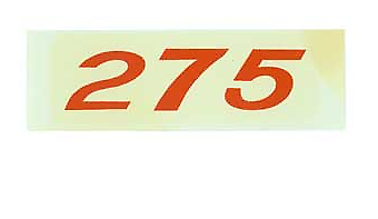 1960-1961 Corvette Decal Kit Valve Cover 275 H.P. With Fuel Injection - $17.37