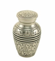 New, Brass Set of 6 Silver Oak Keepsake Cremation Urns, 5 Cubic Ins each - £126.01 GBP