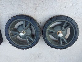 22PP94 PAIR OF WHEELS FROM POWERWASHER: 8&quot; DIAMETER, 1-3/4&quot; WIDE, 12MM BORE - £7.41 GBP