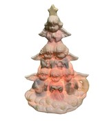 Fine Porcelain Lighted Stacked Angel Tree Choir Night Light Pastels Nursery - $332.16 MXN