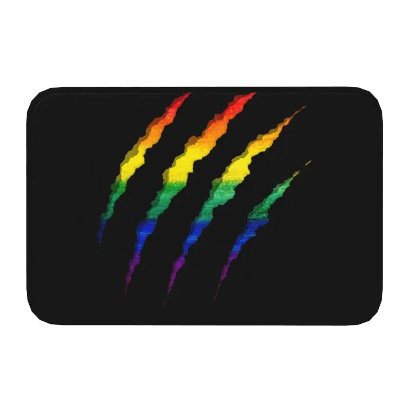 LGBT Ripped And Shredded Doormat Door Floor Mat GLBT Gay Lesbian Pride Rug Carpe - £12.69 GBP