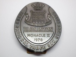 Vintage 1978 Monacle II Badminton Badge Medal Award International Trophy Prize image 3